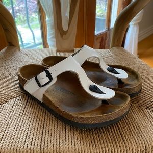 Gizeh Birkenstocks (white, 36)